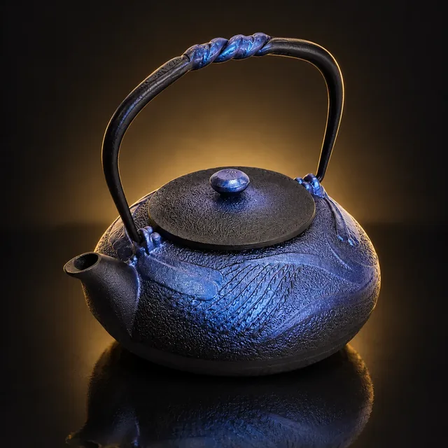 鉄瓶 蜻蛉 瑠璃色 0.5Lのイメージ